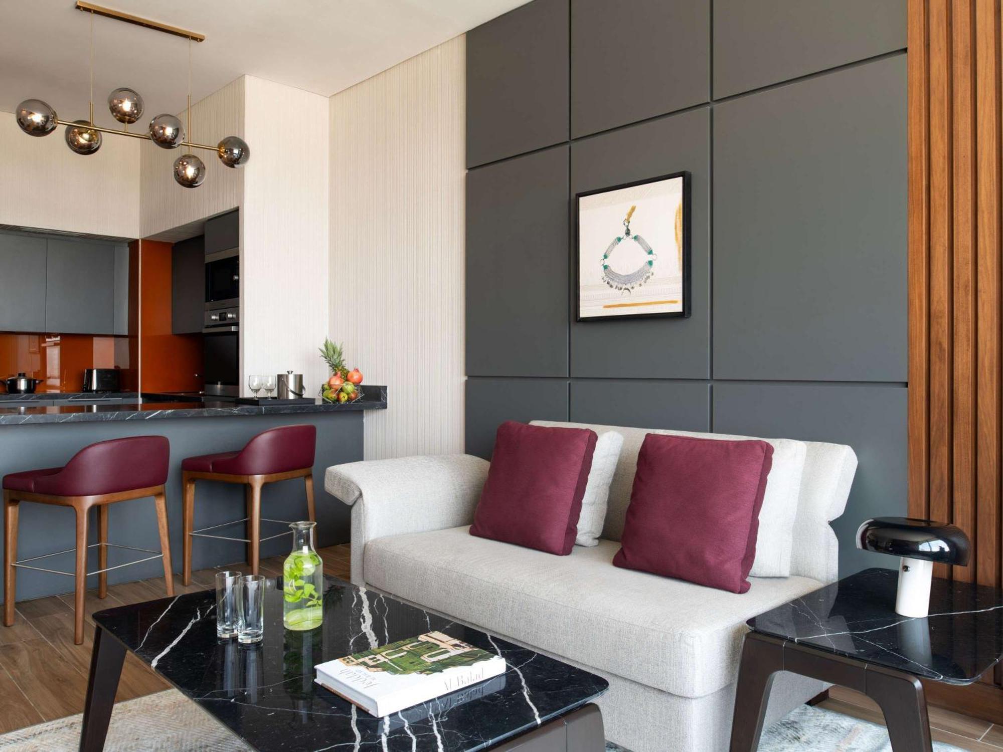 Swissotel Living Cidde Dış mekan fotoğraf A living room in a serviced apartment in London